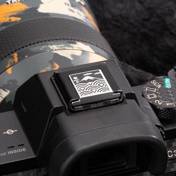 Sea Wave Fuji Pattern Camera Metal Hot Shoe Cover for Sony A1 A7C A7CR A7CII A7R A7M2 A7M3 ZV-E10 II ZV-1II (Aluminum Alloy-for Sony)