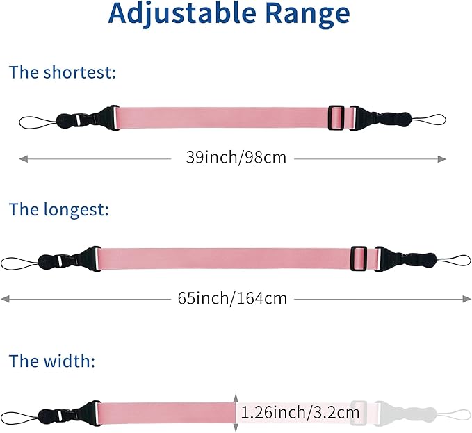 Adjustable Camera iPad Binocular Strap, Comfortable Shoulder Strap Nylon Neck Lanyard for iPad/Samsung Tablet Case,Crossbody Laptop Luggage Bag (Light Pink)