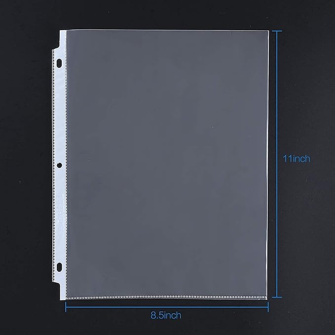 Seashell 200 Pack Heavy Duty Sheet Protectors 8.5 x 11,Clear Paper Protectors for 3 Ring Binder, Letter Size Plastic Sleeves for Binders, Durable, Archival Safe,Top Loading for 8.5 x 11 Inch Sheets