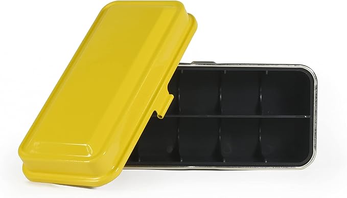 KODAK 120/135 Film Case - for 8 Rolls of 120 Films / 10 Rolls of 35mm Films - Retro Steel Case to Sort & Safeguard Film (Yellow) (Film is not Included)