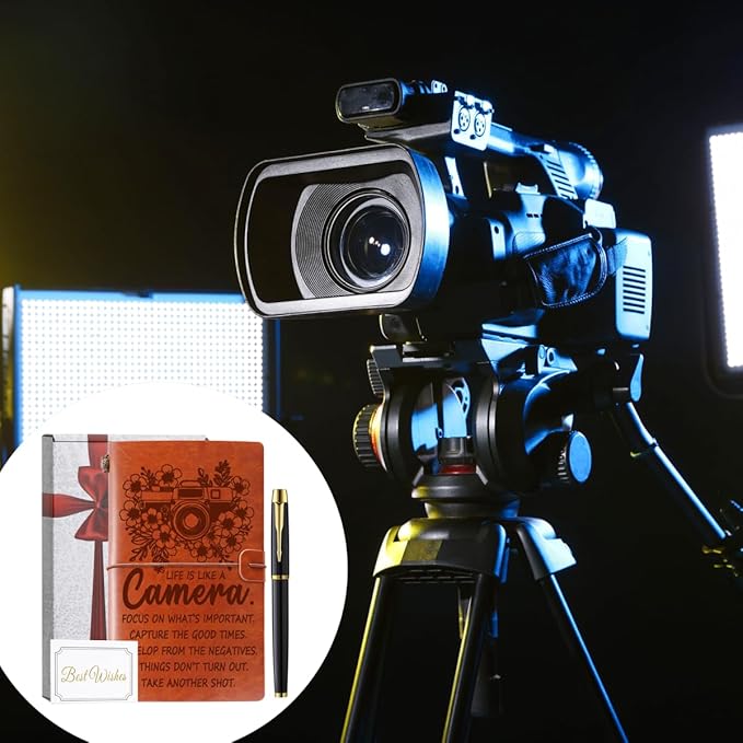 Photographer Gifts Women Men Photographer Leather Journal Notebook with Pen Motivational Inspirational Photography Gifts for Photographers, Photography Lover Gift Ideas