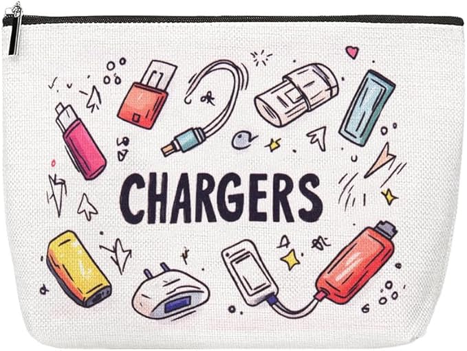 ShiQiao Spl Cable Organizer Bag Travel Accessories for Women Men Birthday Christmas Gifts for Daughter Son Friend Chargers Cable Storage Travel Makeup Bag Organizer Cosmetic Pouch Bags with Zipper