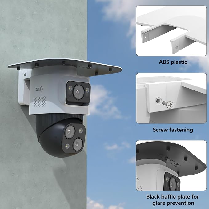 Weather Protective Sun Rain Shade Cover Compatible eufy PoE NVR Security System S4 Max and eufy PoE Bullet-PTZ Cam S 4 Cameras (Not Compatible with eufyCam S4)