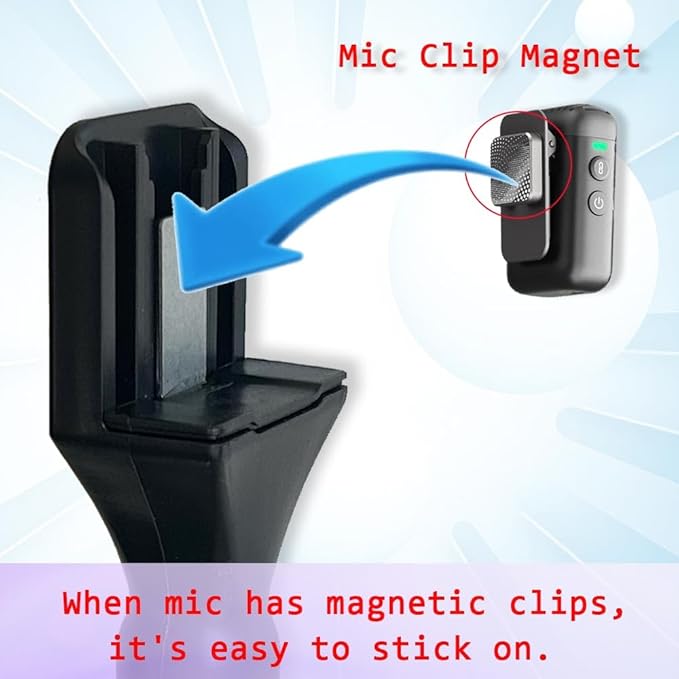 QJYTH Mic Holder Adapter For Dji Mic 1/2 / mini, Microphone Handle Handheld Compatible With Rode Wireless Go II/Pro and More Wireless Microphones