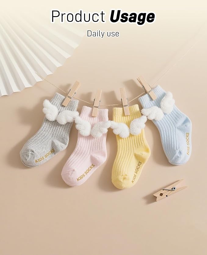 Gaahkai 200PCS 1.2" Picture Clips Wall Hanging with 328FT Photo String, Tiny Hanger Clothes Pins for Photos, Mini Clothespins Wooden for Baby Shower