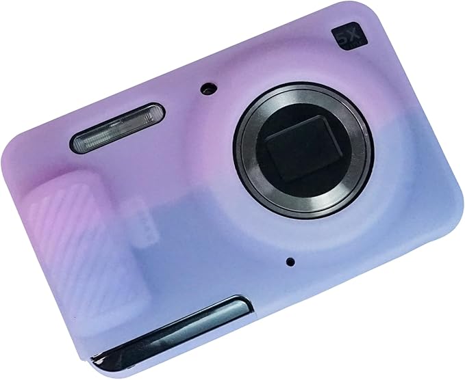 Easy Hood Camera Case for Kodak PIXPRO FZ55, Soft Silicone Cover Anti-Scratch Slim Fit FZ55 DSLR Camera Sleeve Body Skin Travel Protective Case, Pink Purple