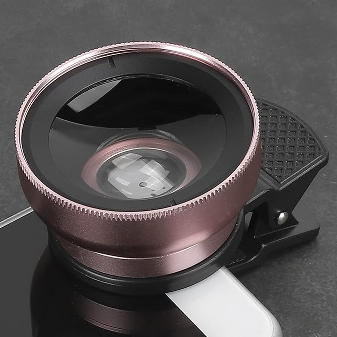 Professional Phone Camera Lens 12.5X Macro Lens and 0.45X Super Wide Angle Lens for Android & iOS Smartphone, Universal Design 2 in 1 Phone Lens Kit