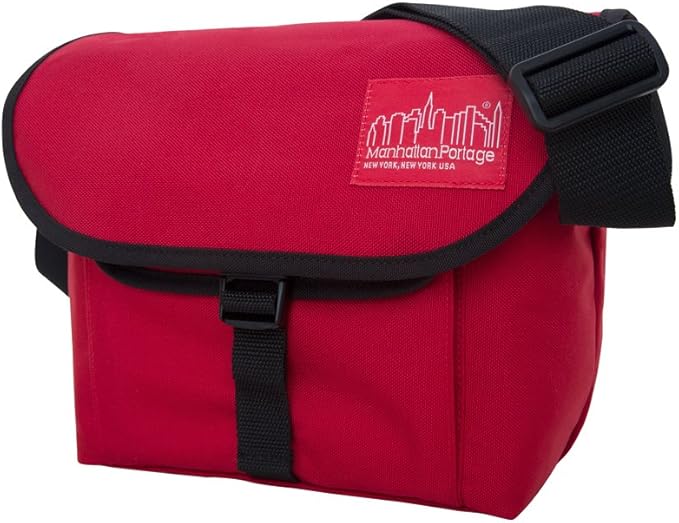 Manhattan Portage Aperture Camera Bag Water-Resistant DSLR & Tech Crossbody with Removable Padded Insert (Red)
