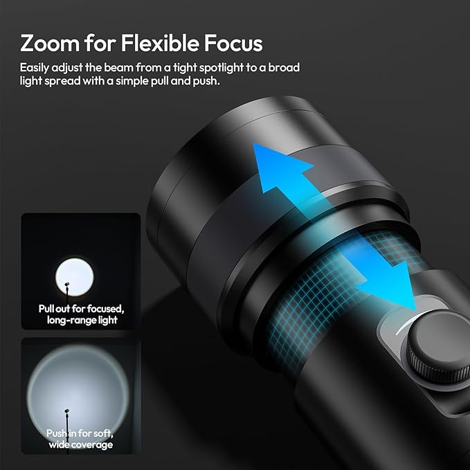 ULANZI LM01 Photography Flashlight RGB Video Light, 7500mAh Rechargeable Photography Flashlight with 20 Filters, 3H Max Runtime, 1200 Lux Output for Wedding, TikTok Videos, Cosplay, Content Creation
