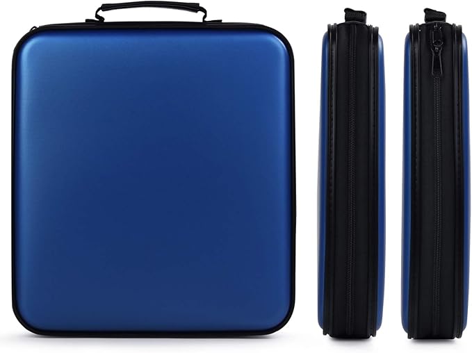 DVD Storage CD Case Holder: 160 Capacity CD Sleeves Black Disc Cases Binder for Car - CD Hard Organizer Box - Large DVD Wallet for Movie/Music/Game & Portable CD Book