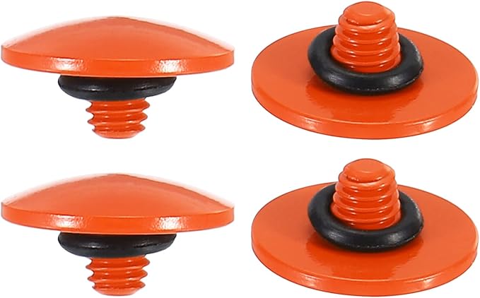 PATIKIL Camera Shutter Button, 4 Pack Soft Shutter Release Button Pure Copper Camera Button Convex suitable for Nikon for Fujifilm for Leica DSLR/SLR Camera, Orange