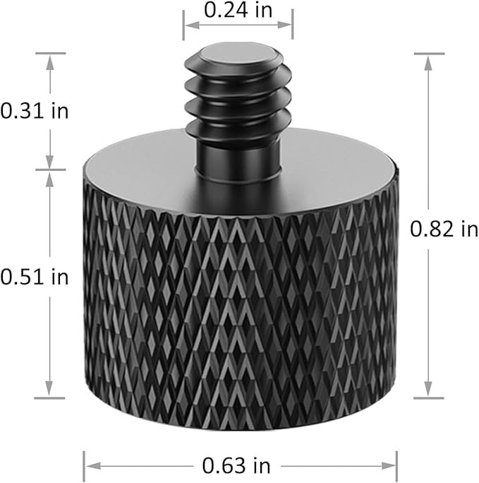 Mic Stand Adapter 5/8 female to 1/4 male Screw Adapter Mic Thread Screw for Microphone Stand Mic Mount 8 Piece by Rigych