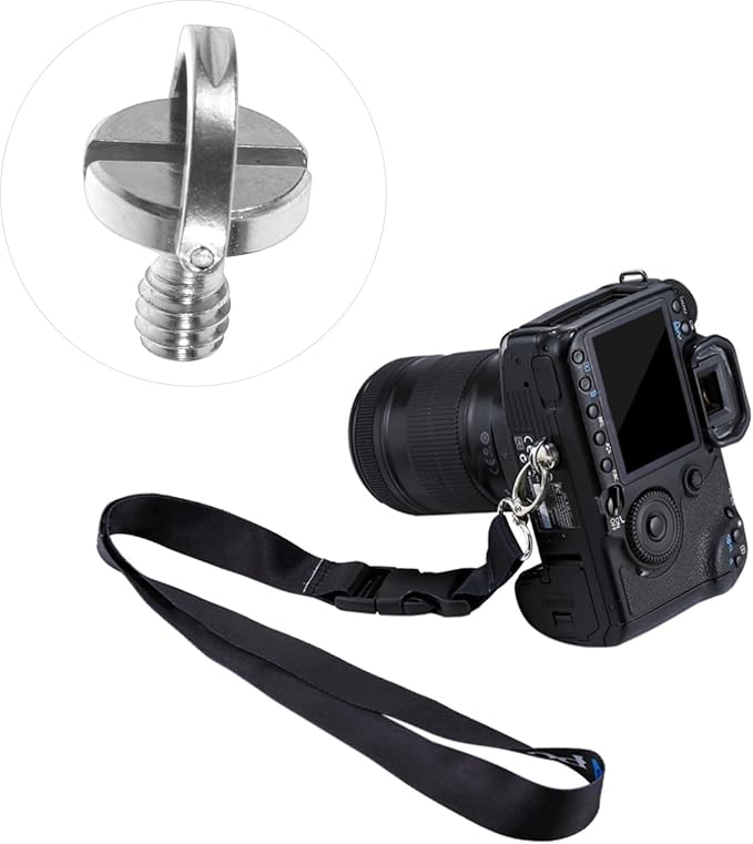 Gadpiparty 5Pcs D Ring Tripod Screws Camera Mounting Replacement Screws Quick Release Fixing for Tripods Monopods and Camera Accessories Nickel Plated Iron Construction