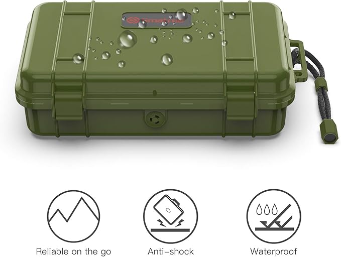 Smatree Waterproof Hard Compact Case Compatible for Gopro Hero 13/12/11/10/9/8/7/6/5/2018/AKASO Brave 7 LE/DJI Osmo Action, Portable, Shock, Durable (Camera and Accessories NOT Included) (Green)