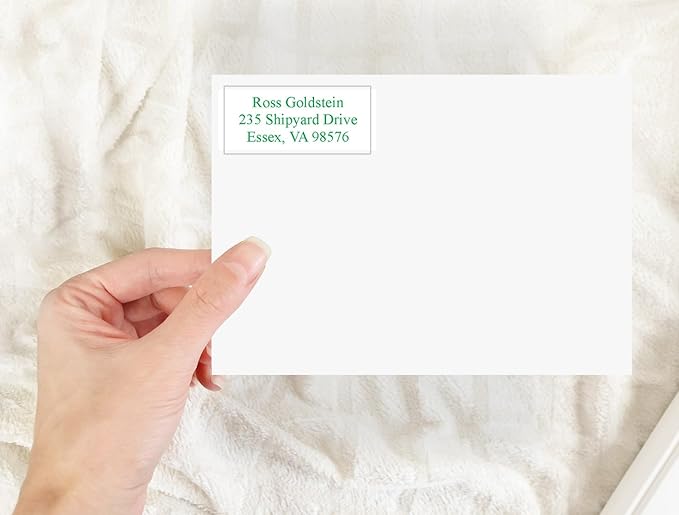 ALLIANCE BUSINESS PRODUCTS Return Address Labels Personalized, Address Labels for Envelopes, 300 Labels On Sheets (White) - 21 Colors, 2 5/8" x 1" - 300 Count