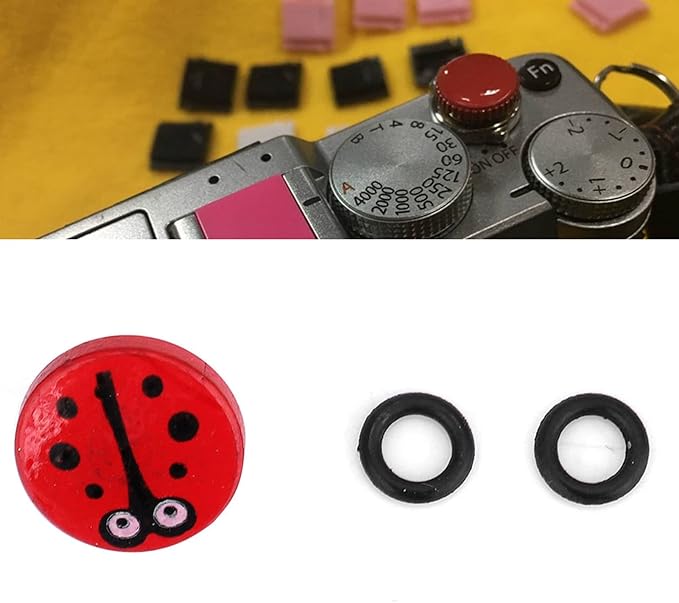 Camera Shutter Buttons, Soft Shutter Release Buttons, Copper Shutter Release Buttons with Rubber Rings for Photography