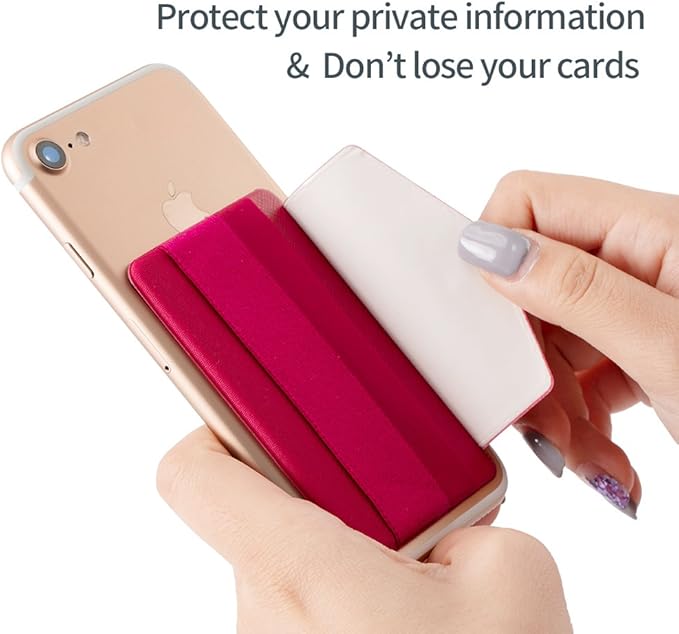 Sinjimoru Phone Grip Card Holder with Flap, Adhesive Card Holder, Finger Strap for Phone, Sinji Pouch B-Flap