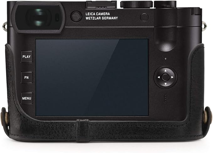 MegaGear MG1718 Ever Ready Genuine Leather Camera Half Case Compatible with Leica Q2 - Black