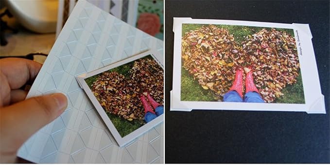 10 Sheet (1020-pack) Photo Corners Self Adhesive PVC Paper Photo Foto Corner Stickers for Scrapbooking Personal Journal (Clear)