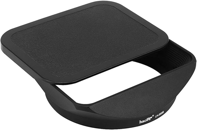 Haoge LH-S85B Bayonet Square Metal Lens Hood Shade with Cap for Sony FE 85mm F1.8 SEL85F18 and E 16-55mm F2.8 G SEL1655G Lens