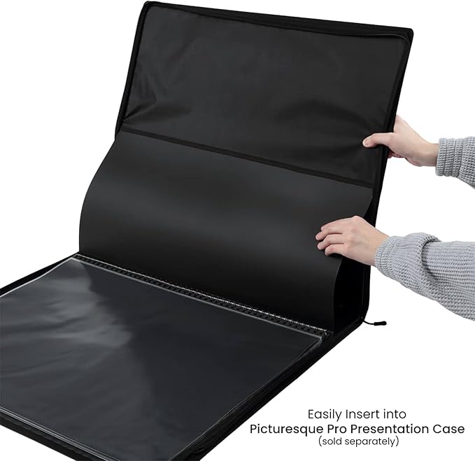 Picturesque Pro Presentation Refill Book 18x24 - Art Portfolio Folder for Artwork, Archival Storage Solution, Strong Spiral Bound Format w/ 20 Crystal Clear Pages and Acid-Free Divider Sheets