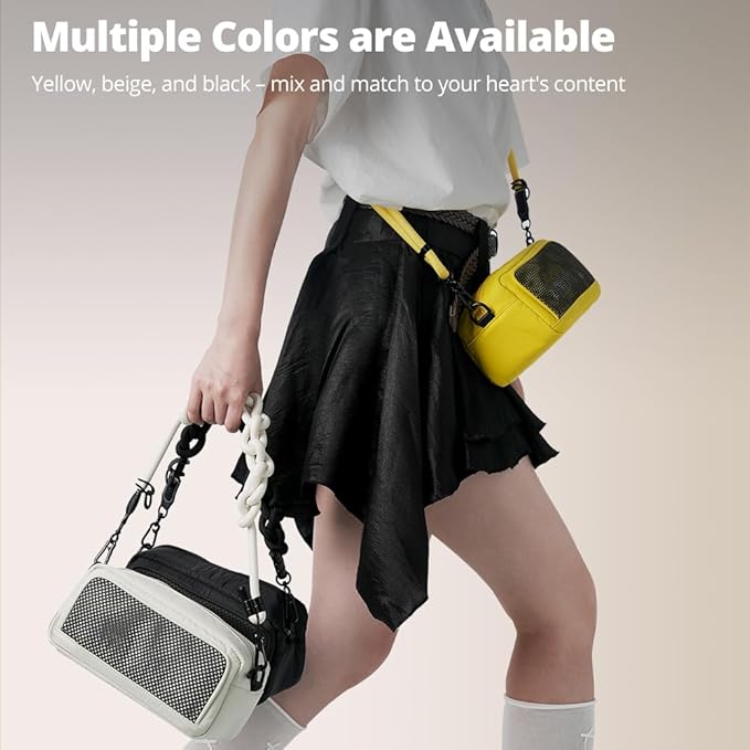 AMBITFUL Neo One N1 Action Camera Bag, Waterproof Crossbody Shoulder Pouch Compatible with DJI Osmo Pocket 3, Xtra Muse, Insta360 Ace Pro 2, GoPro 13, DIY Strap Design,Beige