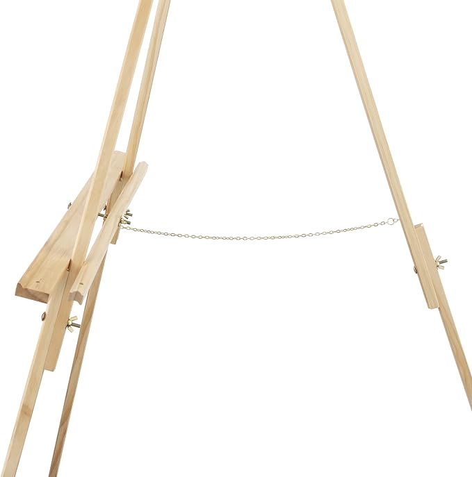 Creative Mark Lightweight Easel Stand for Art Display - Versatile Welcome Sign Stand, Wood Easel Stand for Indoor/Outdoor Use, Sturdy Construction with Non-Skid Feet - Ideal for Photos, Foam Boards