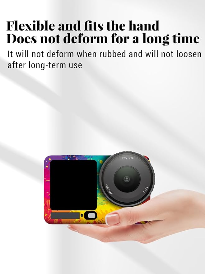 ZBAGUG for DJI Action 6 Skin Full Body Wrap, Anti-Scratch Waterproof Protective Sticker, Full Coverage Action Cam Wrap, for DJI Action 6 Accessories, Watercolor