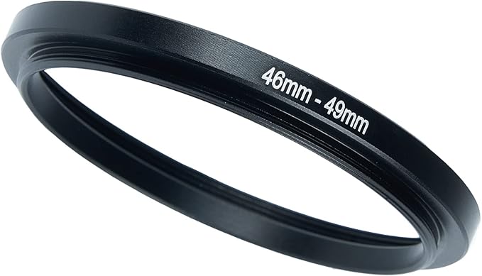 46mm to 49mm Step-Up Ring Filter Adapter for All Brands UV ND CPL Metal Ring Step-Up Rings Adapter Filter (46mm-49mm)