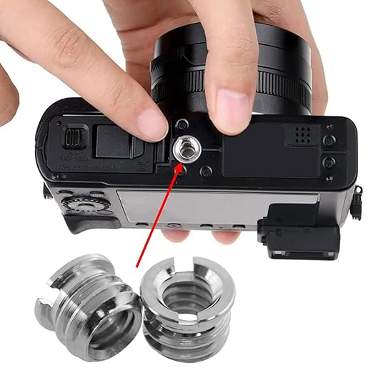 1/4''-20 Female to 3/8 "-16 Male Threaded Adapter for Tripod Standard Screw Adapter for DSLR Camera Monopod Bracket 3/8 Turn 1/4 Adapter 12PCS (1/4“-20 to 3/8”-16)