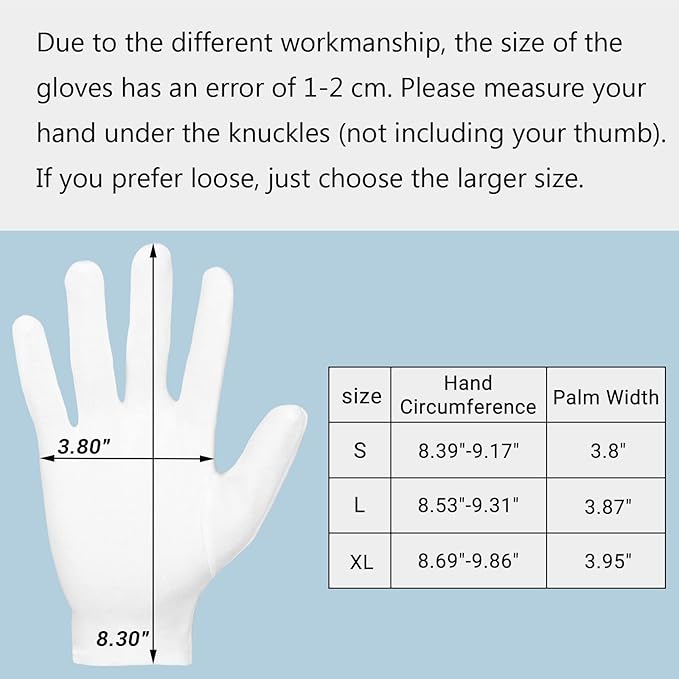 ENPOINT 5 Pairs Archival Photo Gloves, White Small Work Gloves For Handling Art Working Photography Men & Womens Cloth Gloves Liners Bulk for Handling Jewelry, Film, Photo, Coin Metal Inspection