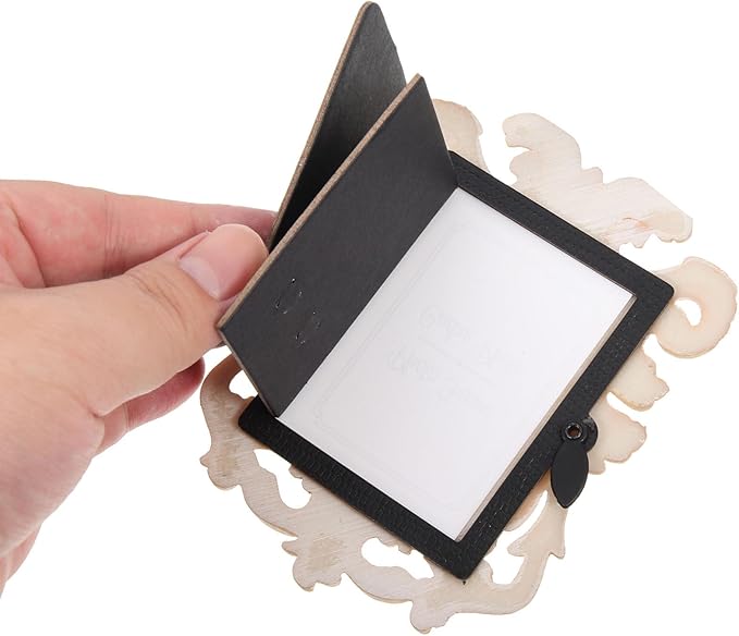 3pcs Mini Baroque Photo Frames Small Vintage Picture Display Stands for Desktop Tabletop Decoration White Black and Antique Gold Square Frame for Home Bedroom Living