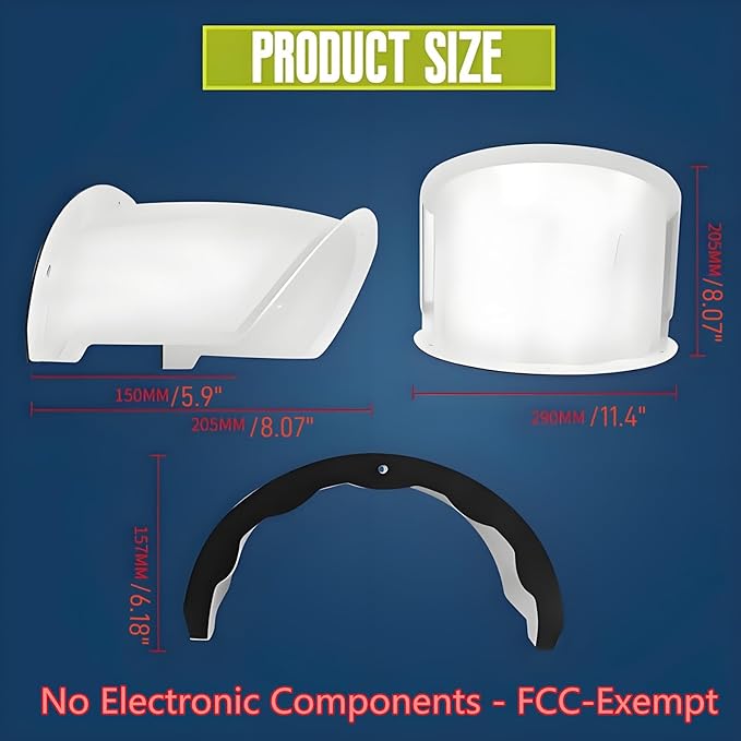 V-Fiabilidad 2-Pack Weatherproof Universal Security Camera Sun Rain Shade Cover – Compatible with Hikvision, Nest, Ring, Arlo,LED Lights – All-Weather Protection for Outdoor Dome & Bullet Cameras