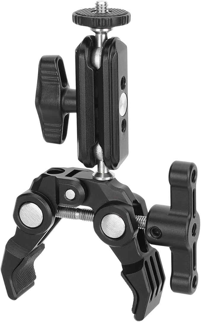 CAMVATE Super Crab Gripper Clamp with Mini Magic Arm for Action Cameras- 3501