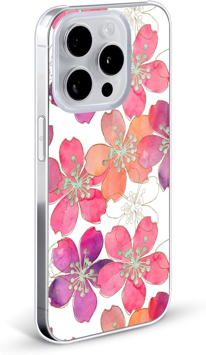 Head Case Designs Officially Licensed LebensArt Watercolor Flowers Patterns 2 Hard Back Case Compatible with Apple iPhone 15 Pro Max
