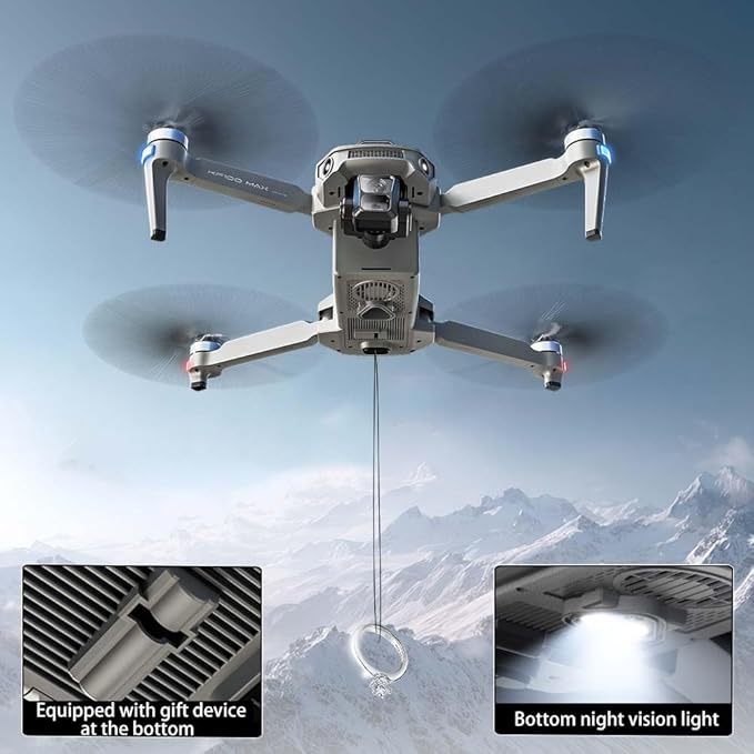 X-Verse KF100MAX Drones with Camera for Adults 4K EIS, RC Screen, 6KM RC Distance, 3-Axis Gimbal, Professional Drone with Obstacle Avoidance, Digital GPS Transmission Quadcopter- 3 Batteries for 150min Max Flight Time