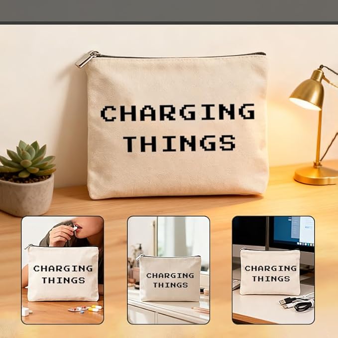 Charger Cable Organizer Bag Case Pouch Small Airplane Travel Essentials Plugs Chargers Cord Electronics Case Storage Tech Bags Christmas Gifts for Traveller Gamer Business Vacation Travel Gadgets