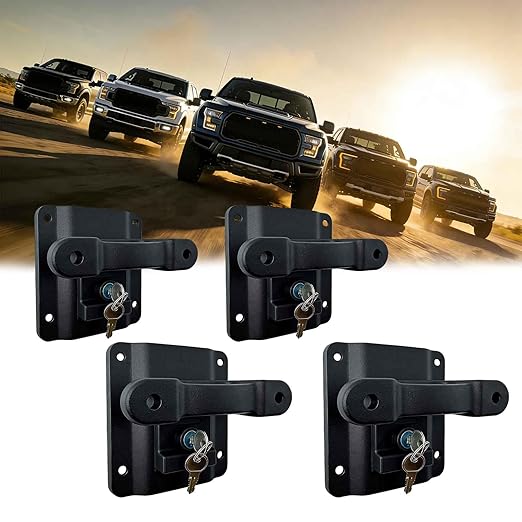 Truck Bed Tie Downs Anchors and Plates Compatible with 2015-2025 F150 F250 F350 and Raptor Truck Bed Accessories 4 pcs, FL3Z-99000A64-B (Truck Bed Tie Downs Anchor and Plates)