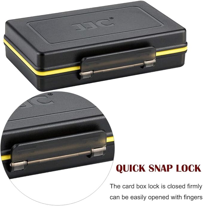 JJC Camera Battery Memory Card Case, SD Micro SD TF MSD XQD Card and Battery Holder Storage Organizer for Canon Nikon Sony Fujifilm Olympus,Water-Resistant & Shockproof