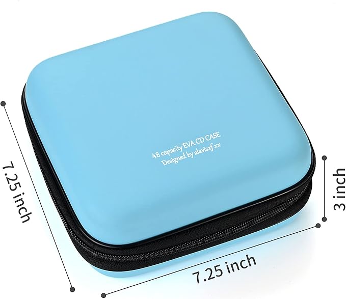 DVD Case, EVA CD Case Holder Storage Organizer Portable Protective DVD Wallet Holder for Car