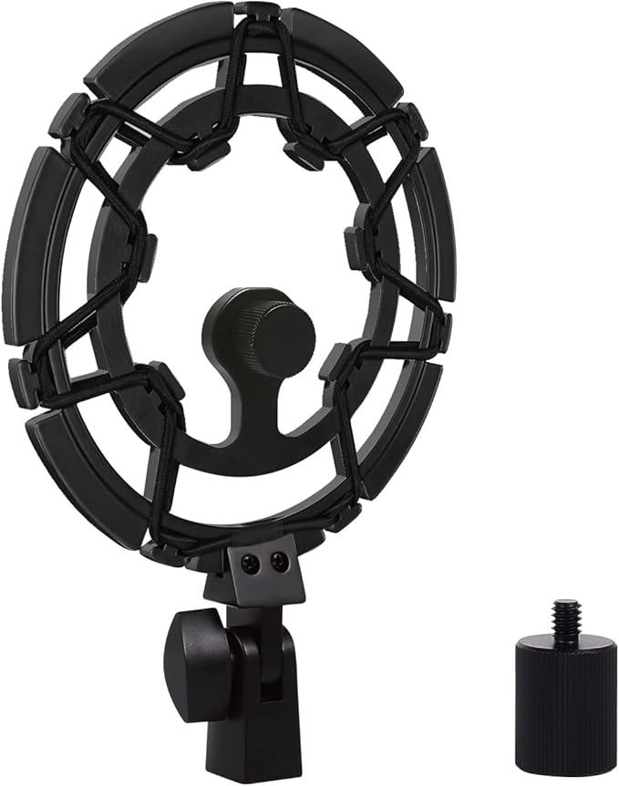Blue Yeti Shock Mount Anti-Vibration Matching Boom Arm Stand Compatible w/Blue Yeti, Yeti X, Snowball & Blue Yeti Nano Mic (Black)