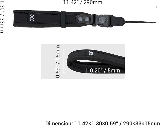JJC Updated Soft Camera Hand Strap Wrist Strap for Canon EOS R50 R50V Nikon ZR Z6 II Z7 II Z50 Sony A6000 A6100 A6300 A6400 A6500 A6600 A6700 A7R V A7R IV A7 V A7 IV III & More DSLR Mirrorless Cameras