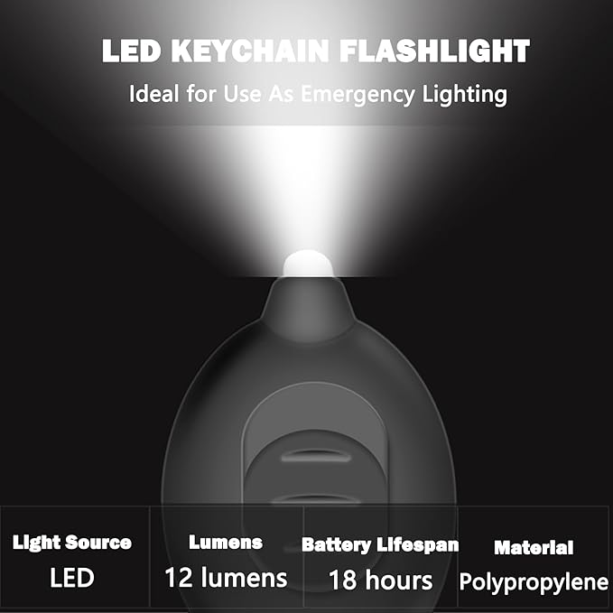 Mini LED Keychain Flashlight, Ultra Bright Tiny Flashlight, Small Keychain Flashlight White Light, Micro Pocket Key Ring LED Flashlight for Emergency Lighting Batteries Included (8PCS)
