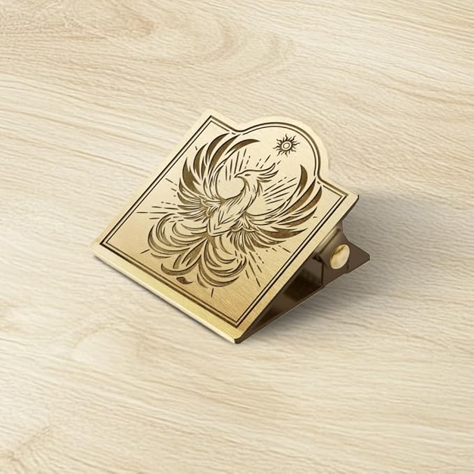 ANATTASOUL Journal Clip Vintage Phoenix Metal Brass Clips, Decorative Heavy Duty Journal Page Holder Clips for Book, Paper, Bookmark