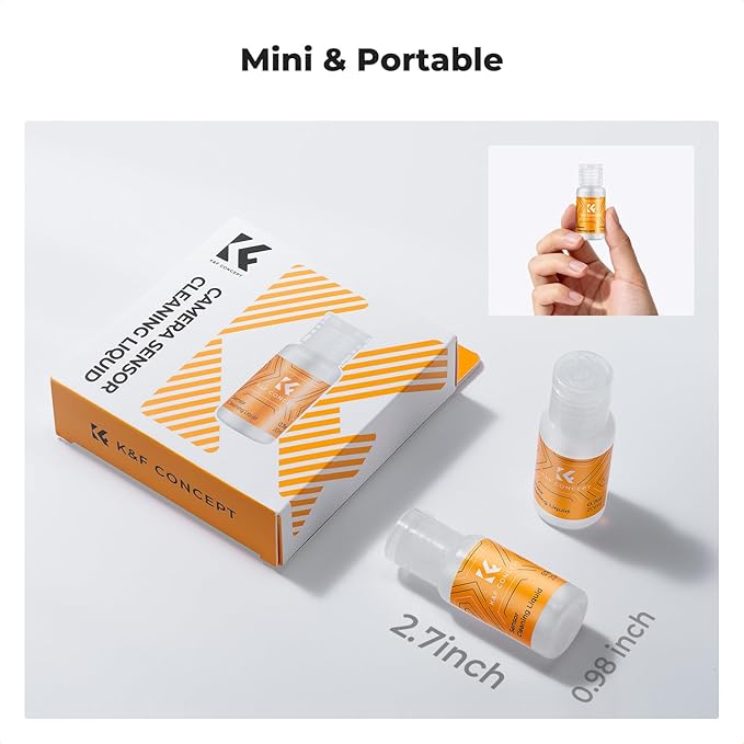 K&F Concept 20ML*2 Camera Cleaning Solution and Microfiber Lens Cleaner Care Kit