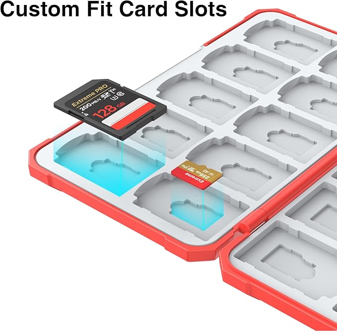 THELIFELICIOUS SD Card Holder Memory Card Case for SD/TF Cards, Memory Storage Organizer for 20 SDXC SDHC and 20 TF Cards