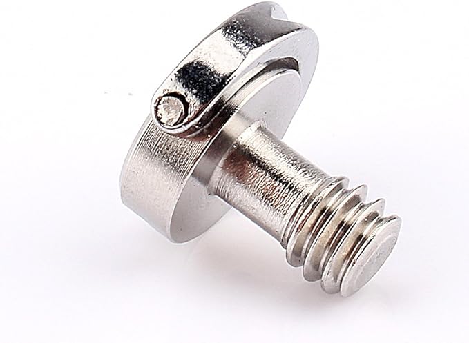 Yosoo 2pcs Digital Camera Tripod Quick Release Plate D Ring Captive 1/4"" D-Ring Steel Stainless Screw Connecting Adapter UNC for Camera Tripod Monopod Quick Release Plate (Type 1)