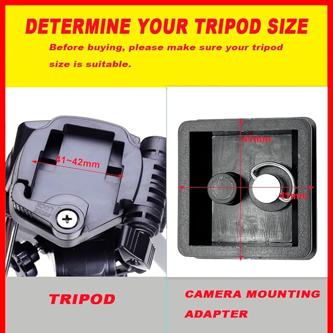 2 Pack 41mm Tripod Quick Release Plate Camera Mounting Adapter, QR Plate Camera Tripod Ball Head Parts Replacement Compatible with Sunpak Kalimar Zomei Tripod Mount 1 5/8’’