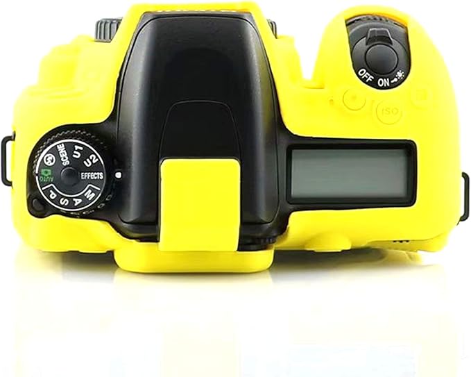 Professional Secure Silicone Camera Cases Bag Housing Rubber Body Skin for Nikon D7500 Digital SLR Camera (Yellow)