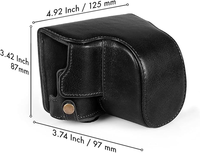 MegaGear MG1605 Ever Ready Genuine Leather Camera Case Compatible with Leica D-Lux 7 - Black